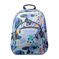 Plecaki szkolne i tornistry - TOTTO Plecak szkolny dostosowany do wózka kwiatowy płótno - Akwarele DUŻY ROZMIAR - miniaturka - grafika 1