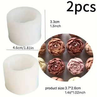 TEMU 2 szt. Silikonowe Formy do Aromaterapii i Mydła – Wysokiej Jakości, Wielowarstwowe Kwiatowe Formy z Motywem Płatków Róż, Nieregularne Formy do - Rękodzieło - miniaturka - grafika 1