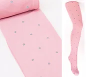 Rajstopy - Yo! Rajstopy różowe w brokatowe groszki 152-158 - miniaturka - grafika 1