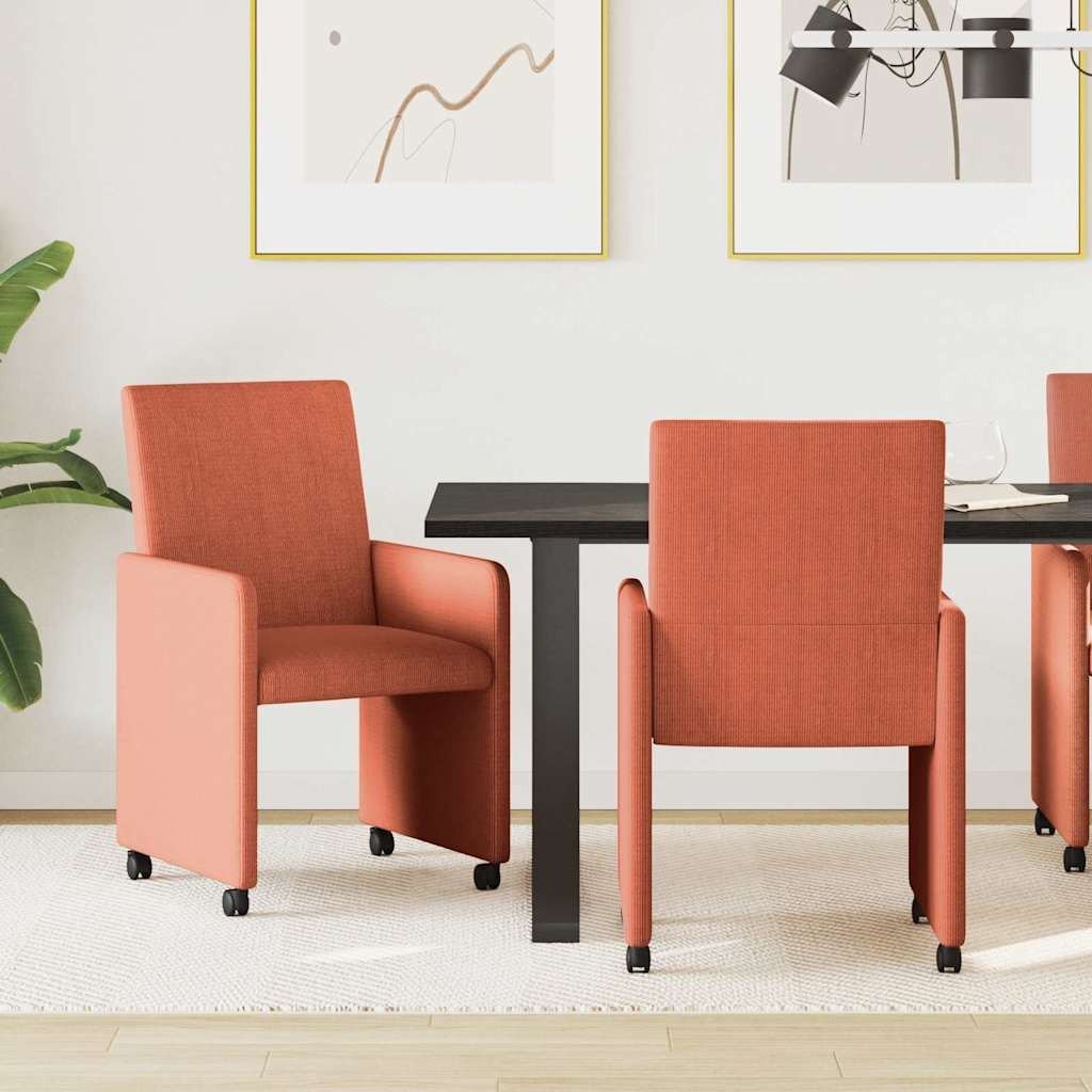 vidaXL Krzesła jadalne 2 pcs Czerwono-pomarańczowy 57 x 66 x 94 cm