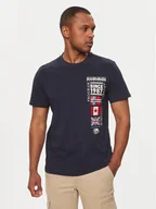 Koszulki męskie - Napapijri T-Shirt S-Turin NP0A4HQG Granatowy Regular Fit - miniaturka - grafika 1