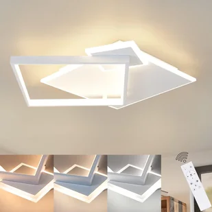 ZMH lampa sufitowa LED do salonu - czarna ściemnialna lampa do salonu 50W nowoczesny design z pilotem wykonane z metalu oświetlenie sufitowe do jadalni kuchni pokoju młodzieżowego sypialni - Lampy sufitowe - miniaturka - grafika 1