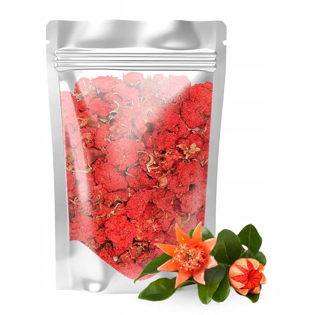 Kwiat granatu HERBATA ZIOŁOWA 100% naturalna BEZ DODATKÓW 50g nasycona
