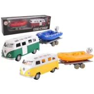 Samochody i pojazdy dla dzieci - Samochód Van z przyczepą kempingową metal no.1 mix Pro Kids - miniaturka - grafika 1