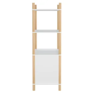 Lumarko Wysoka szafka, biała,80x40x121 cm,materiał drewnopochodny - Szafki do salonu - miniaturka - grafika 5