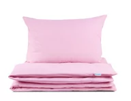 Pościel dla dzieci - Pościel dziecięca 100x160 bawełniana różowa z plecaczkiem - miniaturka - grafika 1