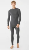 Pozostała odzież narciarska - Komplet bielizny męskiej termoaktywnej z wełny merino i bambusa Viking Shuter 0800 szary - L - miniaturka - grafika 1
