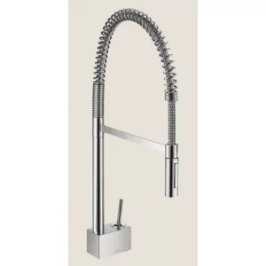 Hansgrohe 12803800 Starck Jednouchwytowa bateria kuchenna 240 Semi-Pro stal szlachetna - Baterie kuchenne - miniaturka - grafika 1