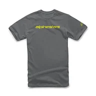 Koszulki męskie - Alpinestars - Koszulka męska - Ageless Classic Tee, Węgiel/Fluo Żółty, L - miniaturka - grafika 1