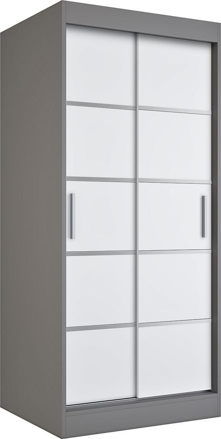 Elior Szafa przesuwna w kolorze antracyt + biały - Livia 2X