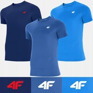 Koszulki męskie - Koszulka Męska 4f T-shirt Zestaw 3 Szt. Tz64 Podkoszulek Bawełniany L - miniaturka - grafika 1