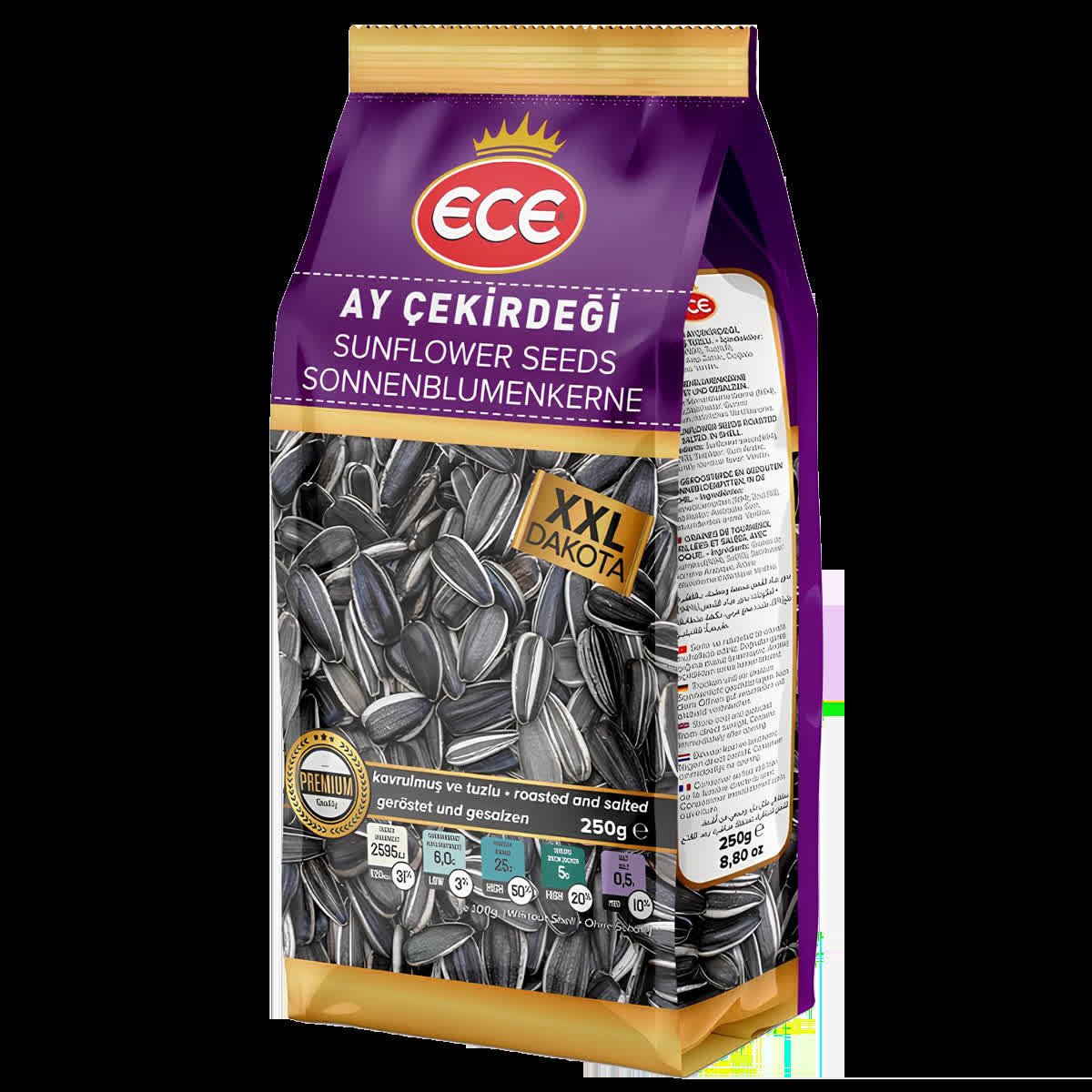 Ece turecki Premium Czarny Słonecznik XXL Dakota Solony 250g