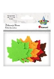 Filcowe liście klonu 50x60mm 6szt - Zabawki kreatywne - miniaturka - grafika 1