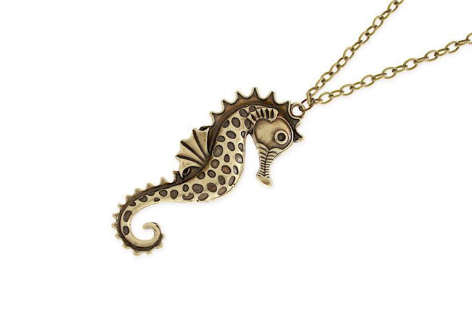 Wisiorek Na Długim Łańcuszku Konik Morski