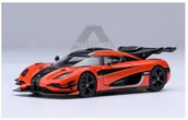 Samochody i pojazdy dla dzieci - Autoart Koenigsegg One:1 Lava Orange-Carbon 1:64 20044 - miniaturka - grafika 1