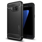 Etui i futerały do telefonów - Etui na Galaxy S7 Spigen Rugged Armor - Czarny - miniaturka - grafika 1