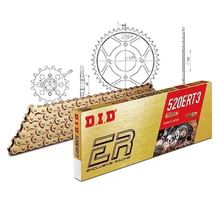 Zestaw łańcuchów DID stal 520ERT2 / 98 zapięcie na klips do Honda CB RS 250 ccm rok prod. 1980-1984 - Części motocyklowe - miniaturka - grafika 1