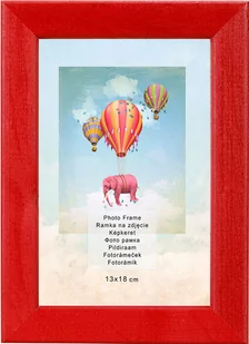 Ramka na zdjęcia, drewniana, czerwona, 13x18 cm - Ramki na zdjęcia - miniaturka - grafika 1