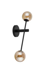 Sigma Czarny kinkiet do przedpokoju 32078 ORO lampa ścienna klosze bursztynowe transparentne 32078 - Lampy ścienne - miniaturka - grafika 1