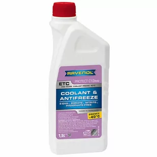 RAVENOL ETC Coolant Antifreeze C12evo Premix 1.5L - fioletowy gotowy płyn do chłodnic (spełnia G13) - Płyny chłodnicze - miniaturka - grafika 1