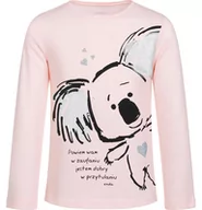 Bluzki dla dziewczynek - T-shirt z długim rękawem dla dziewczynki, z misiem koala, jasnoróżowy 3-8 lat - miniaturka - grafika 1