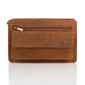 Nerki - SASZETKA DO RĘKI DLA MĘŻCZYZNY ZE SKÓRY HUNTEROWEJ PAOLO PERUZZI T-23-HBR - miniaturka - grafika 1