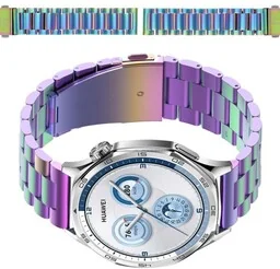 Bizon Pasek ze stali nierdzewnej do smartwatcha, Strap Watch Aura, QuickRelease 22 mm, tęczowy - Akcesoria do smartwatchy - miniaturka - grafika 1