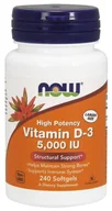 Suplementy naturalne - Now Foods Witamina D3 5000 IU 125 mcg (240 kaps.) - miniaturka - grafika 1
