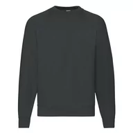 Bluzy męskie - Bluza męska Raglan Sweat Fruit of the Loom - Czarny XXL - miniaturka - grafika 1