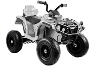 Pojazdy elektryczne dla dzieci - Import LEANToys Quad na Akumulator BDM0906 Pompowane Koła Biały 4118 - miniaturka - grafika 1