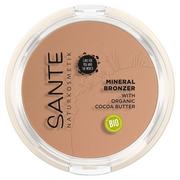 Bronzery i konturowanie twarzy - Sante Naturkosmetik Delikatny naturalny kosmetyk mineralny bronzer, konturowanie i bronzer w proszku, ekstrakty biologiczne, naturalny makijaż, wegański, 9 g - miniaturka - grafika 1