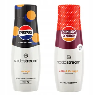 Zestaw 2 koncentratów, syropów. Sodastream Pepsi MAX Mango + Shwip Shwap - Syropy i koncentraty owocowe - miniaturka - grafika 1