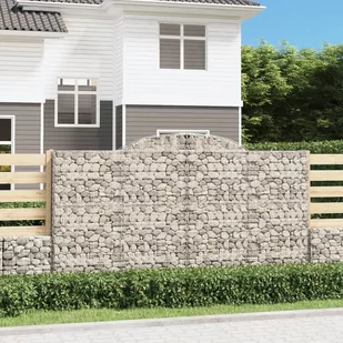 vidaXL Kosze gabionowe, 13 szt, 300x50x160/180cm, galwanizowane żelazo - Pozostałe narzędzia ogrodowe - miniaturka - grafika 1