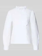 Bluzki damskie - Bluzka o kroju regular fit z długim rękawem i falbanami model ‘MATILDA’ - miniaturka - grafika 1