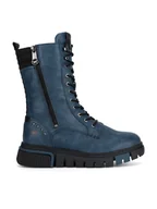 Botki damskie - Mustang Botki 1502-503 Granatowy - miniaturka - grafika 1