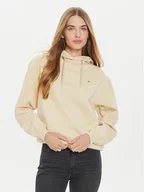 Bluzy damskie - Tommy Hilfiger Bluza WW0WW41245 Beżowy Relaxed Fit - miniaturka - grafika 1