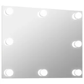 Lustra - vidaXL Lustro ścienne z lampkami LED, bez ramy, prostokątne, szklane - miniaturka - grafika 1