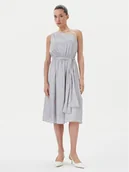 Sukienki - Fracomina Sukienka koktajlowa FQ25SD2009W797T4 Srebrny Regular Fit - miniaturka - grafika 1