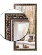 Lustra - Lustro ścienne 140x50 w złotej czekoladowej ramie odpornej na wilgoć u45 - miniaturka - grafika 1