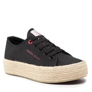 Espadryle damskie - Espadryle CROSS JEANS - JJ2R4007C  Black - grafika 1