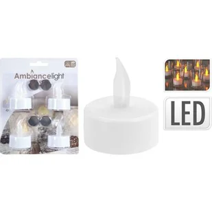 Świeczki LED 4 szt ruchomy płomień 3,8 cm ciepły biały - Oświetlenie świąteczne - miniaturka - grafika 1