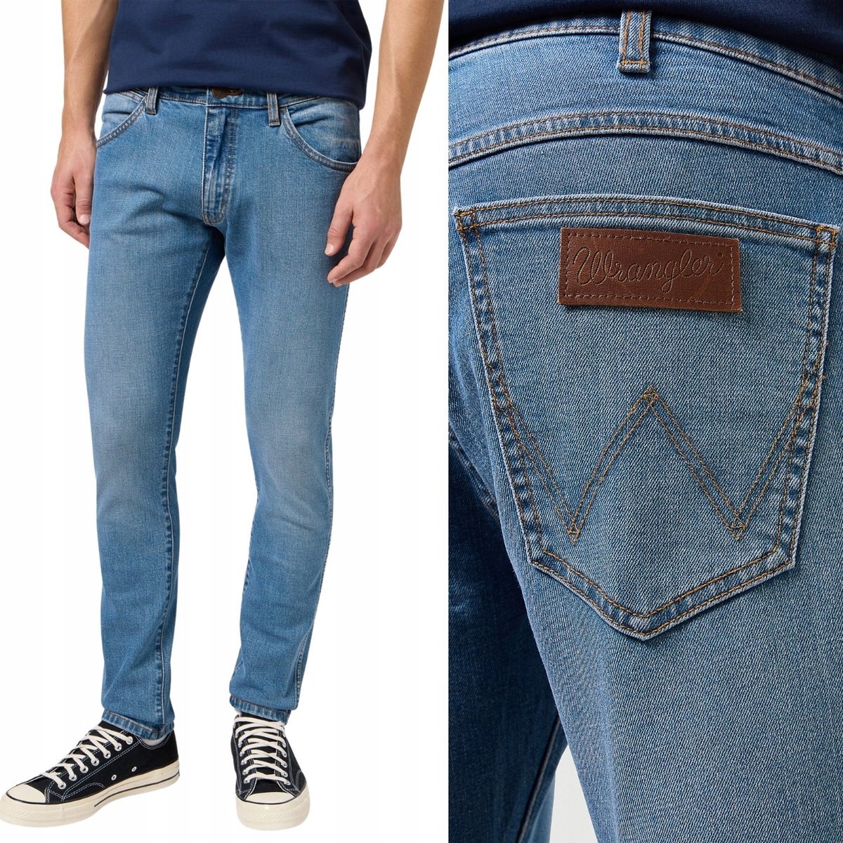 Wrangler BRYSON skinny Stride spodnie jeansowe męskie rurki W29 L32