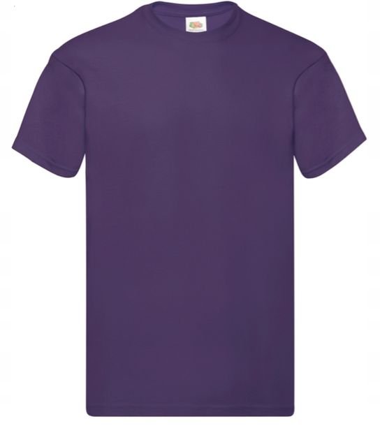 T-shirt Koszulka Męska Bawełna 100% Fruit Loom OriginalT 610820 Fiolet S