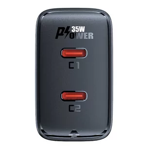Ładowarka sieciowa Acefast A49, 2x USB-C, 35W PD (czarna) - Ładowarki do telefonów - miniaturka - grafika 4