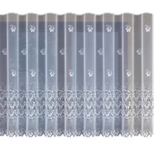 Firany - Biała żakardowa firanka z taśmą 206550 160 x 300cm  MONDOMI - miniaturka - grafika 1