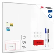 Tablice i flipcharty - Tablica magnetyczna biała 160x120 cm suchościeralna w aluminiowej ramie PREMIUM EXPO + zestaw akcesoriów - miniaturka - grafika 1