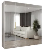 Szafy - Szafa uchylna otwierana MARBELLA 3 200 wys. 202 cm Biały + u. Złoty - miniaturka - grafika 1