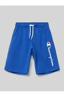 Spodnie sportowe damskie - Szorty z dzianiny dresowej z wyhaftowanym logo - Champion - miniaturka - grafika 1