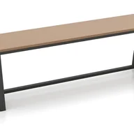 Ławki ogrodowe - Ławka ogrodowa, odporna na warunki atmosferyczne, 3-osobowa ławka do siedzenia, obciążenie do 500 kg, na każdą pogodę, ławka tarasowa bez oparcia - miniaturka - grafika 1