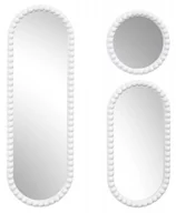 Lustra - Zestaw 3 luster PEBBLE biała rama - miniaturka - grafika 1